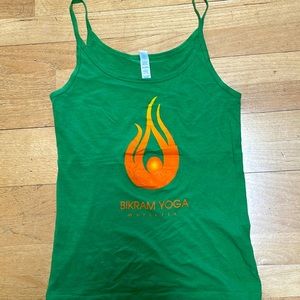 Bikram Hot Yoga Marietta Green Tank Top Shirt Small